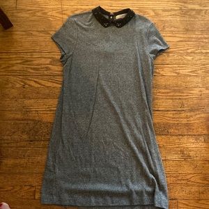 LOFT Grey Short Sleeve Dress